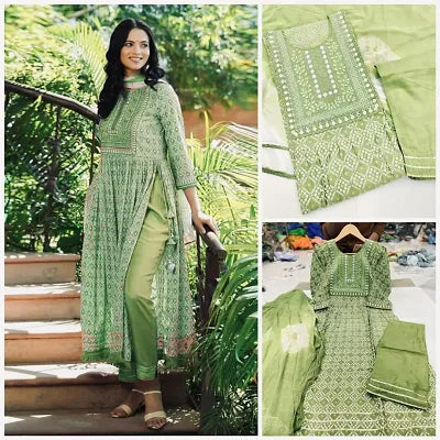 Stylish Rayon Kurtas For Women With Pant & Dupatta (KP-3)